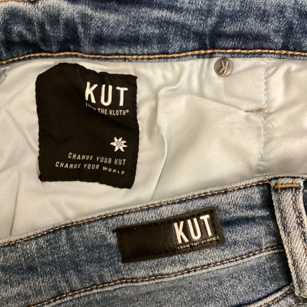 Kut From The Kloth 22W Rachael Fab Ab Mom Jeans High Rise Frayed Hems Stretch - Picture 9 of 12